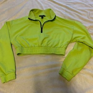 Neon green crop top